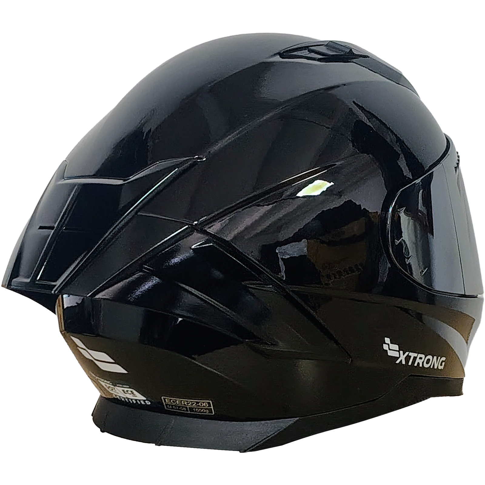 Casco XTR-M69 ECE-2206 Xtrong negro brillo SP negro-brillo visor plateado XL - Imagen 4