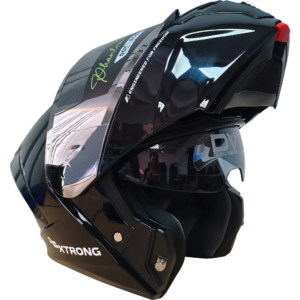 Casco XTR-PHANTOM ECE-2206 Xtrong storm negro brillo visor plateado M