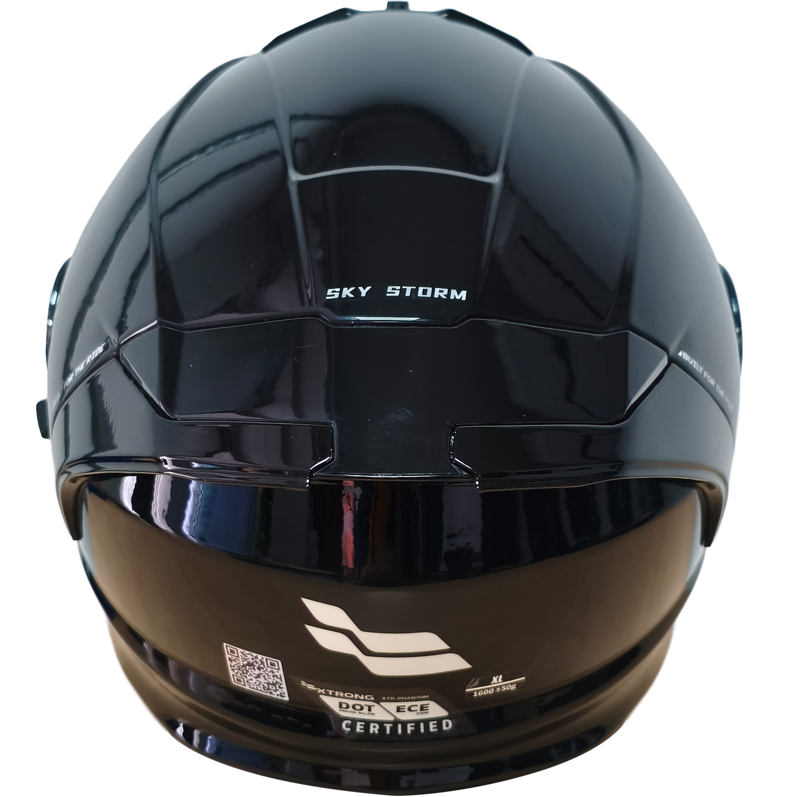 Casco XTR-PHANTOM ECE-2206 Xtrong storm negro brillo visor plateado M - Imagen 2
