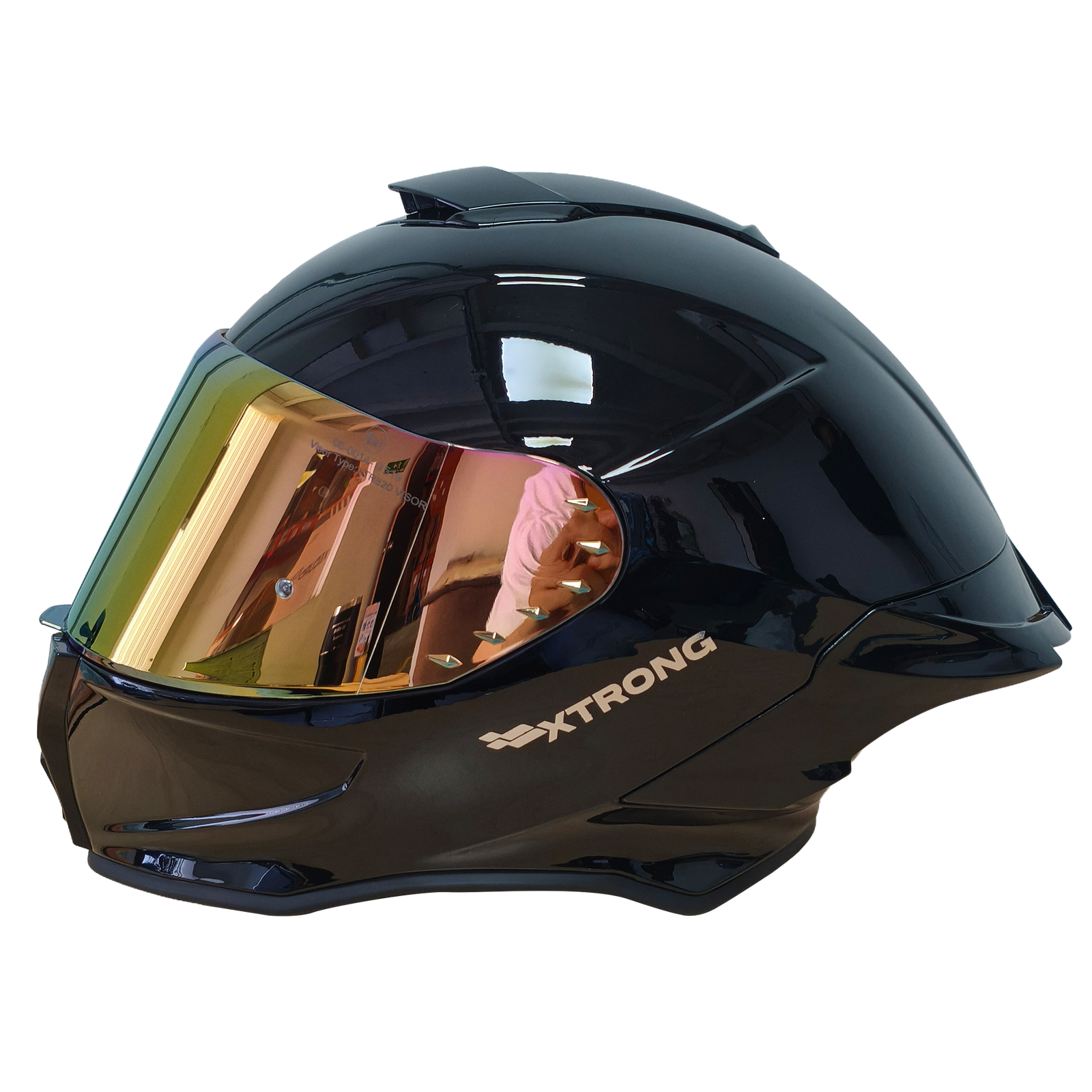 Casco XTR-820 ECE-2206 Xtrong negro brillo SP negro-brillo visor rojo L