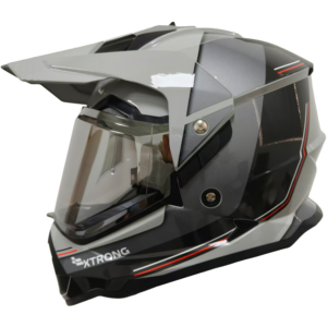 Casco XTR-902 ECE-2206 Xtrong misano ii gris-nardo brillo visor plateado L