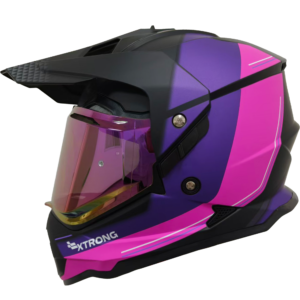 Casco XTR-902 ECE-2206 Xtrong misano ii negro-morado mate visor morado S