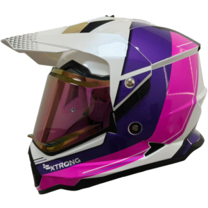Casco XTR-902 ECE-2206 Xtrong misano ii blanco-morado brillo visor morado S