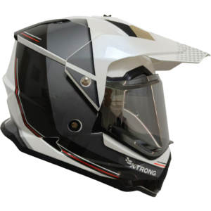 Casco XTR-902 ECE-2206 Xtrong misano ii blanco-gris brillo visor plateado XL