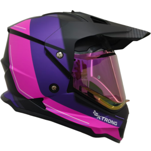 Casco XTR-902 ECE-2206 Xtrong misano ii negro-morado mate visor morado S