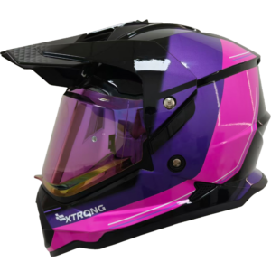 Casco XTR-902 ECE-2206 Xtrong misano ii negro-morado brillo visor morado M