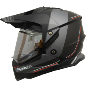 Casco XTR-902 ECE-2206 Xtrong misano ii negro-gris mate visor plateado L