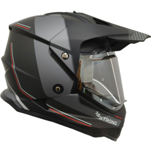 Casco XTR-902 ECE-2206 Xtrong misano ii negro-gris mate visor plateado L