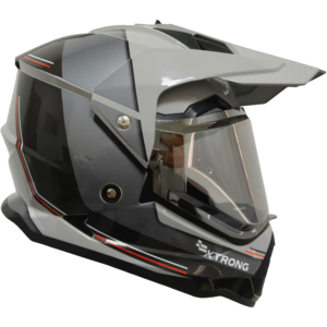 Casco XTR-902 ECE-2206 Xtrong misano ii gris-nardo brillo visor plateado L