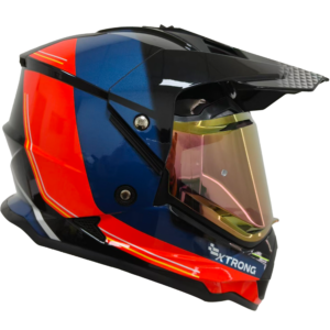 Casco XTR-902 ECE-2206 Xtrong misano ii negro-naranja brillo visor rojo XL