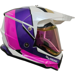 Casco XTR-902 ECE-2206 Xtrong misano ii blanco-morado brillo visor morado S