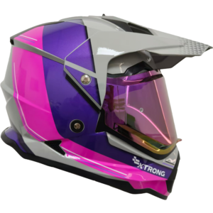 Casco XTR-902 ECE-2206 Xtrong misano ii gris-morado brillo visor morado S