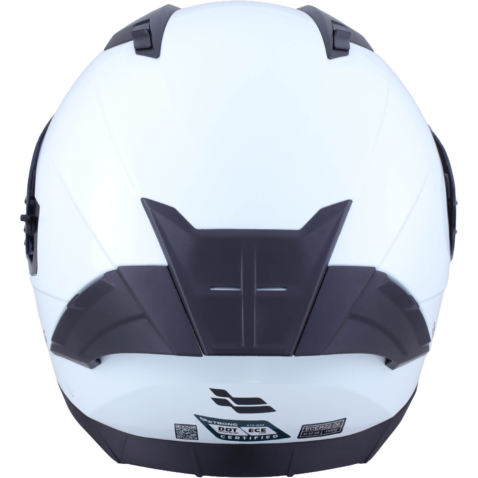 Casco XTR-M69 ECE-2206 Xtrong blanco brillo SP negro-brillo visor humo S - Imagen 4