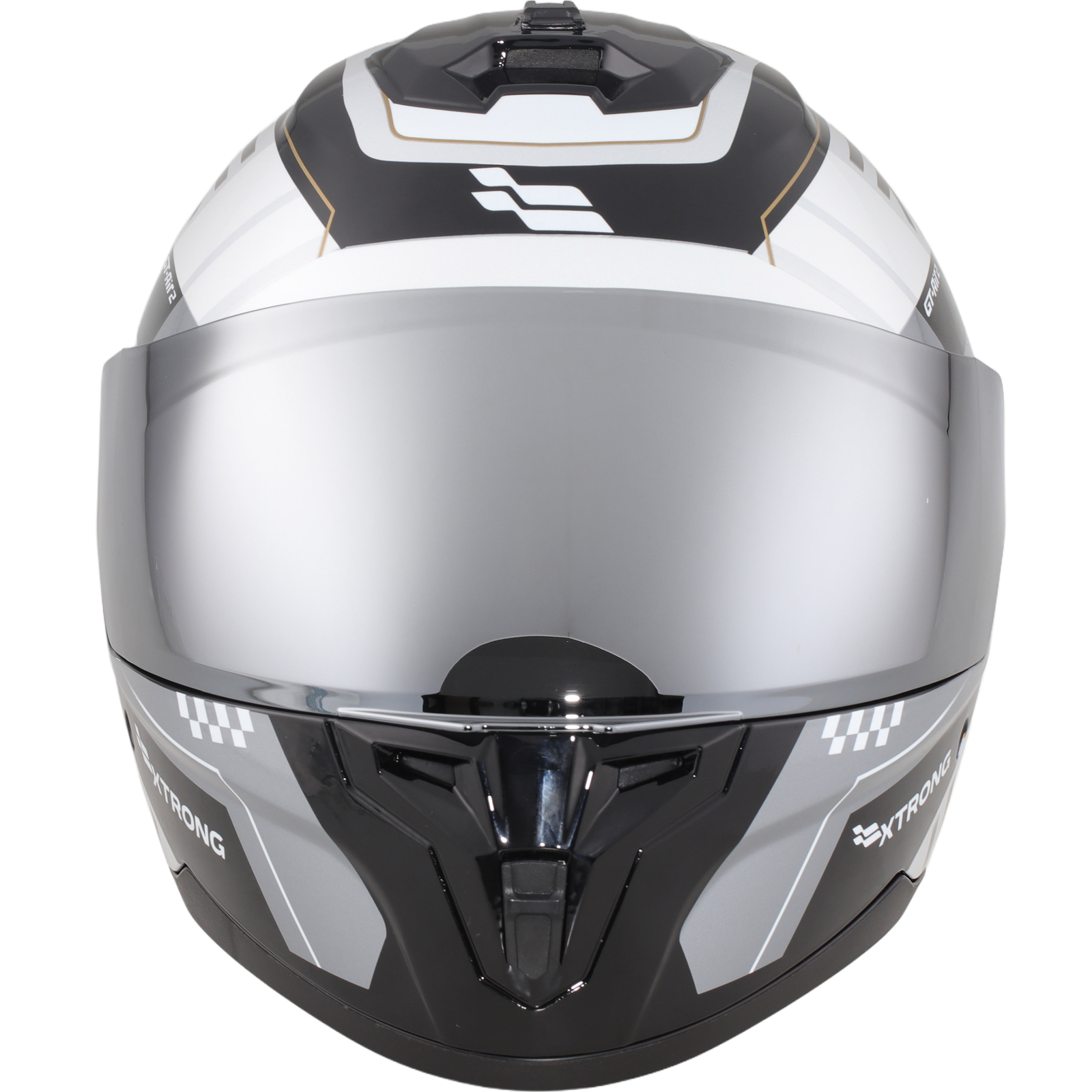 Casco XTR-M70 ECE-2206 Xtrong sprint gris brillo visor plateado L - Imagen 4