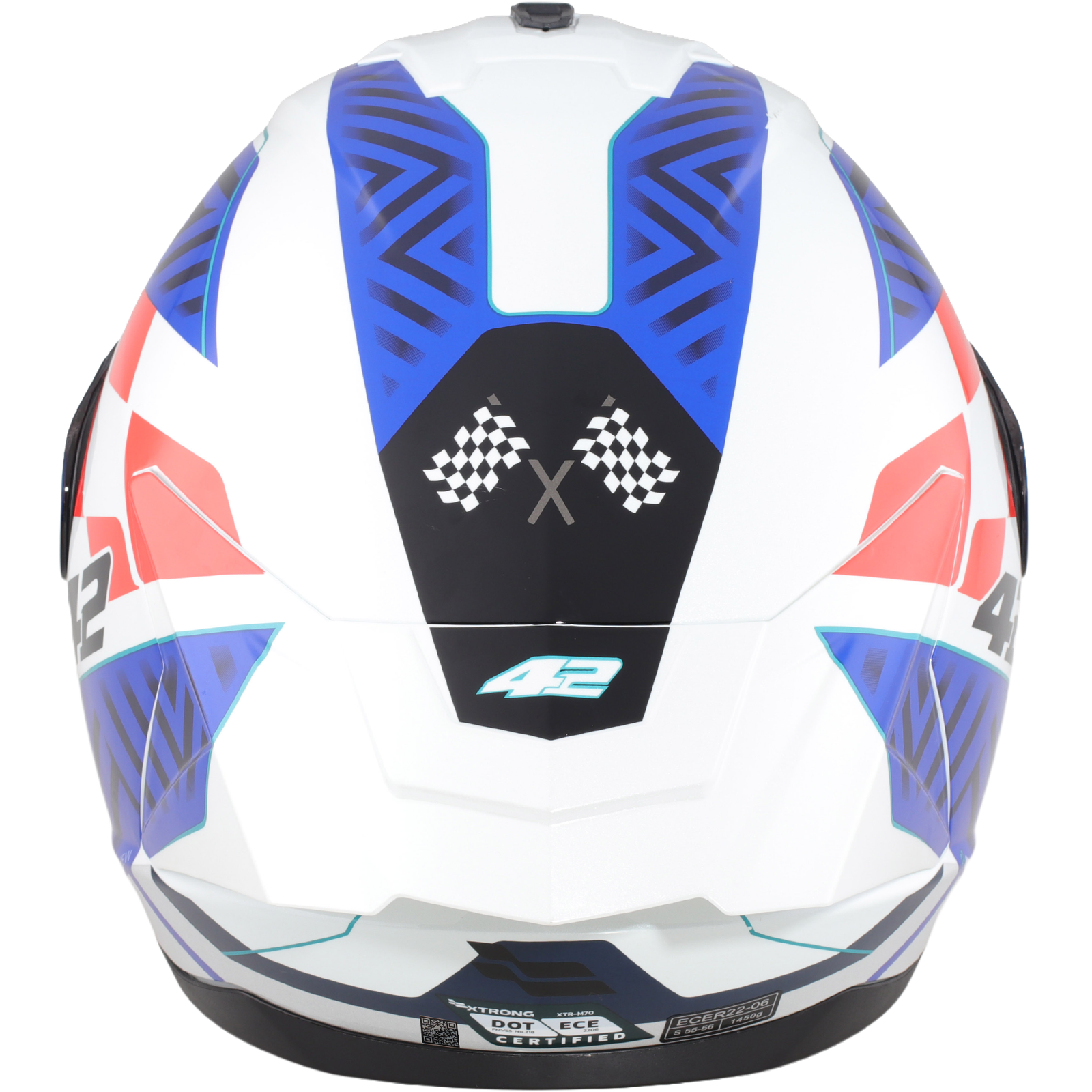 Casco XTR-M70 ECE-2206 Xtrong sprint rojo brillo visor rojo L - Imagen 2