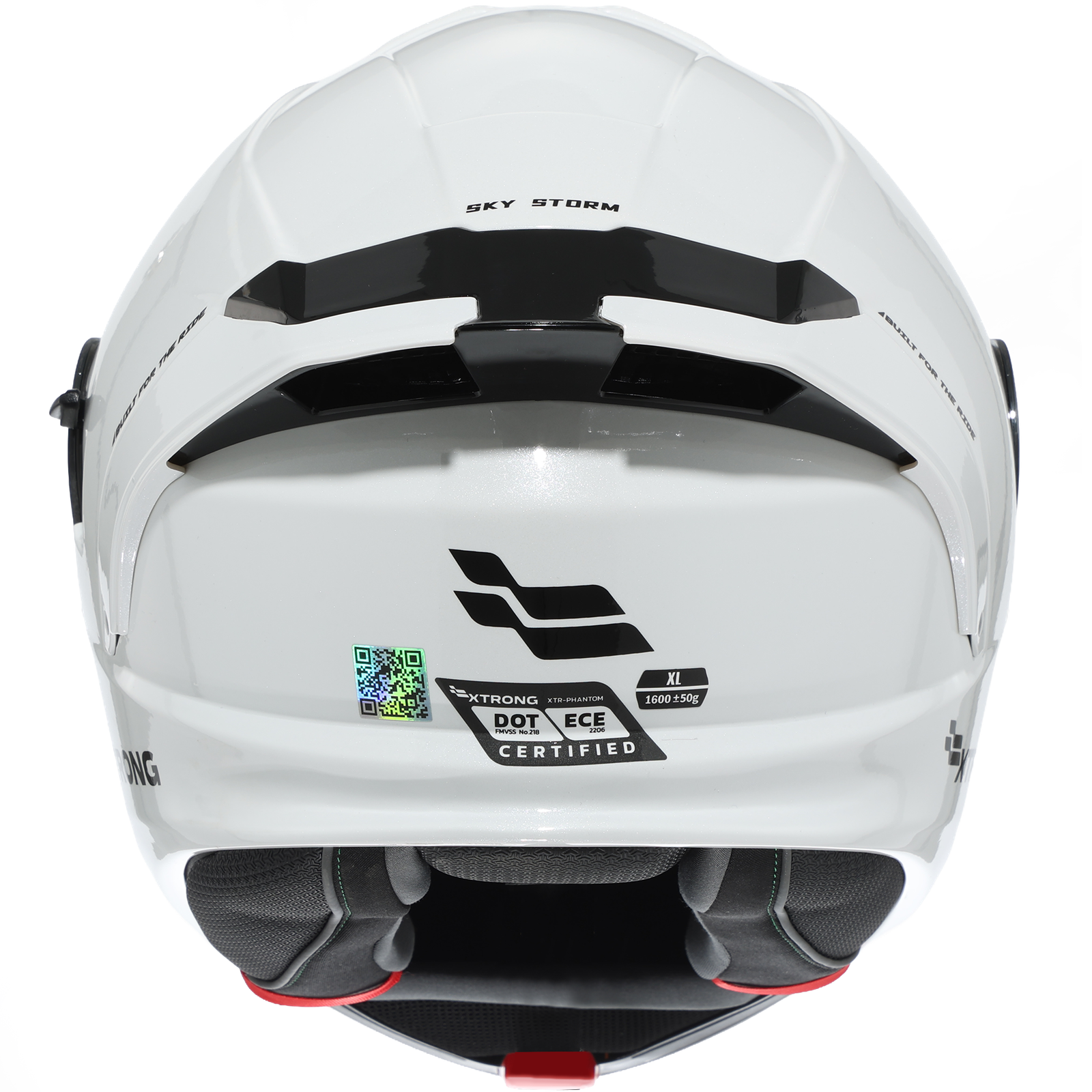Casco XTR-PHANTOM ECE-2206 Xtrong storm blanco brillo visor plateado XL - Imagen 2