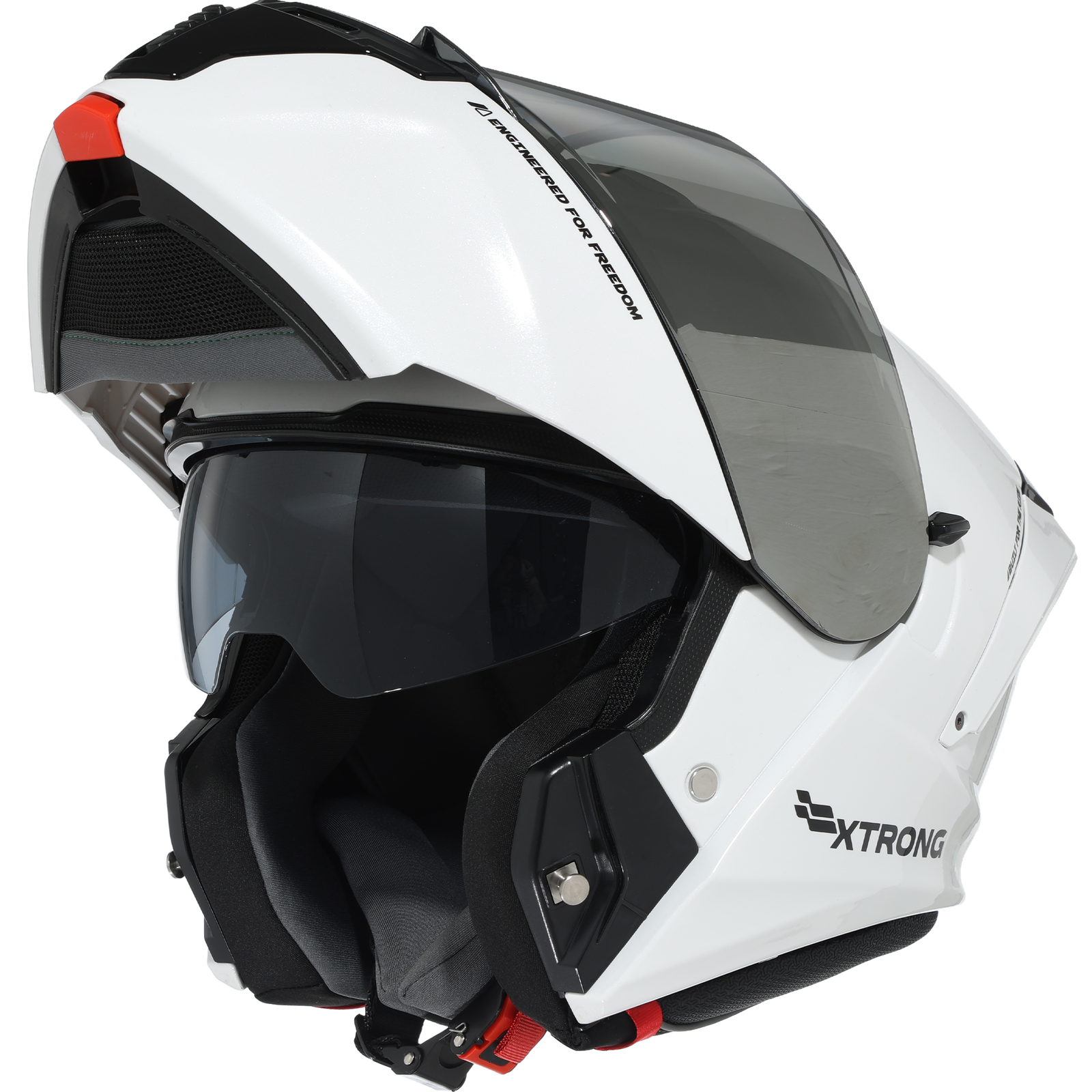 Casco XTR-PHANTOM ECE-2206 Xtrong storm blanco brillo visor plateado XL