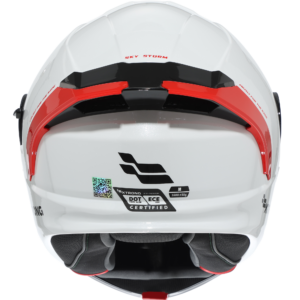 Casco XTR-PHANTOM ECE-2206 Xtrong storm blanco-rojo brillo visor rojo M