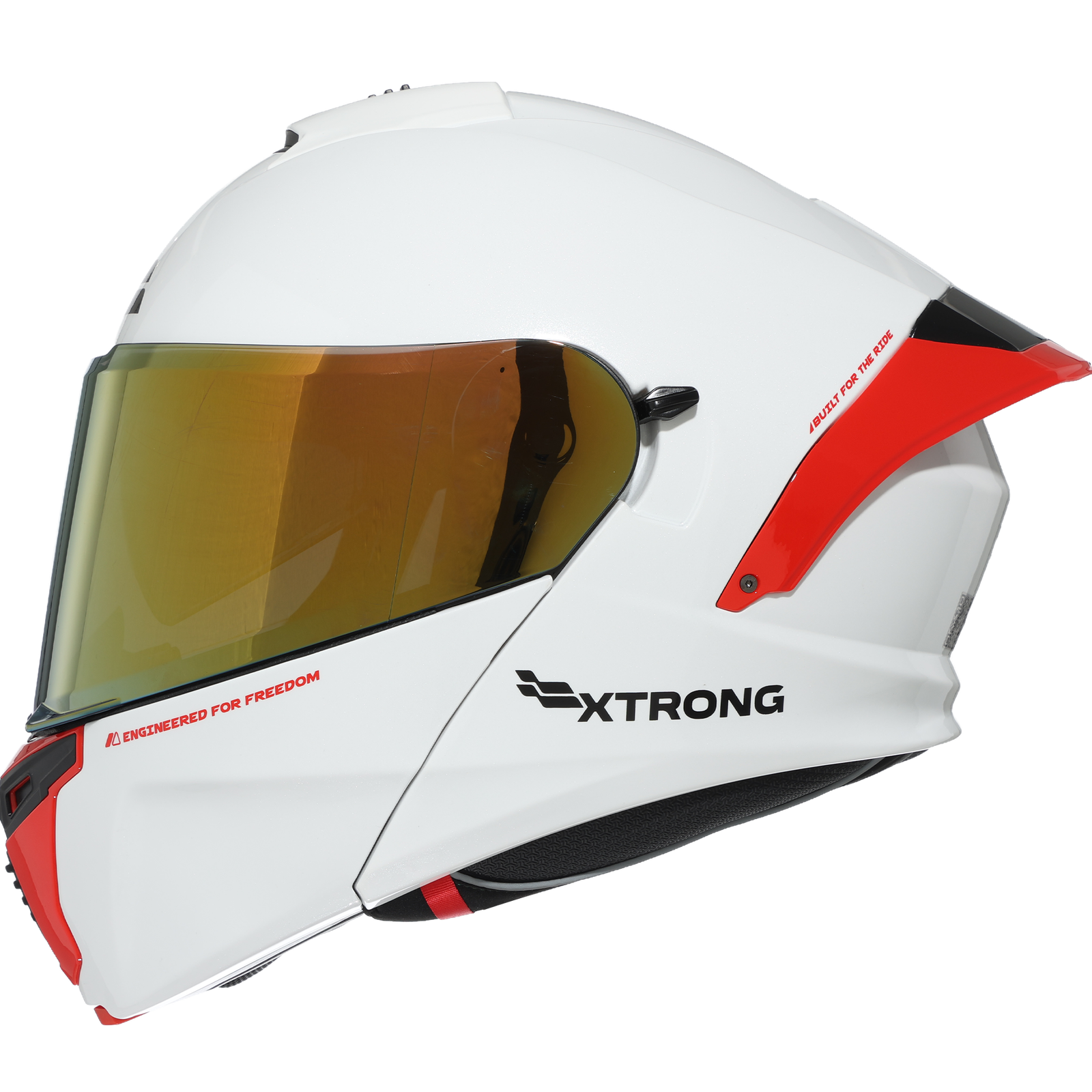 Casco XTR-PHANTOM ECE-2206 Xtrong storm blanco-rojo brillo visor rojo XL - Imagen 5