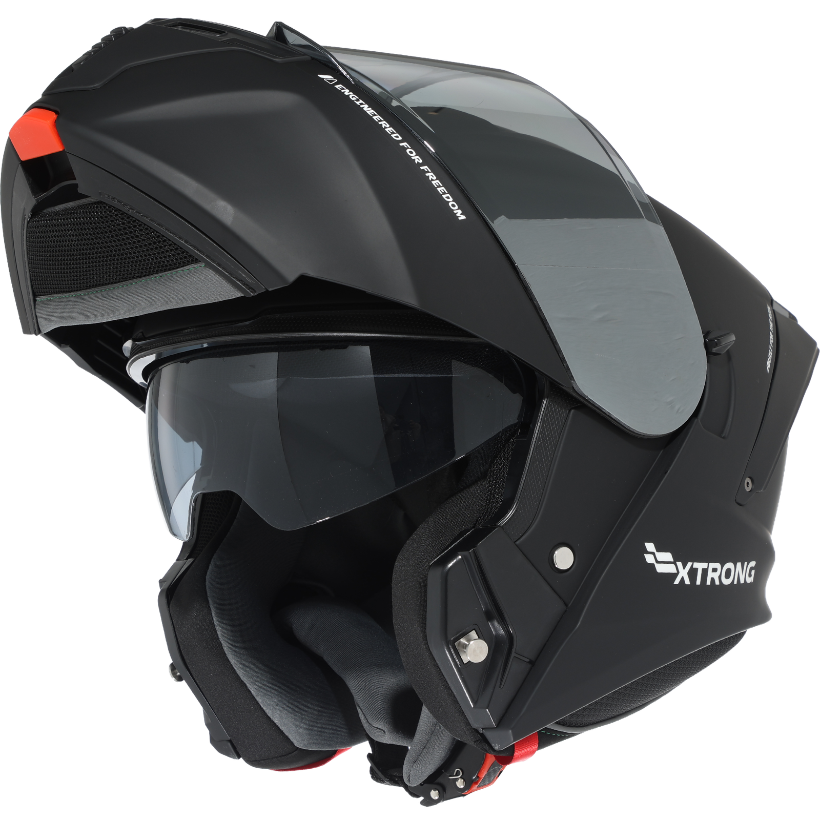 Casco XTR-PHANTOM ECE-2206 Xtrong storm negro mate visor plateado XL