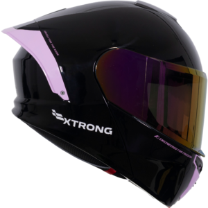 Casco XTR-PHANTOM ECE-2206 Xtrong storm negro-rosado brillo visor morado M