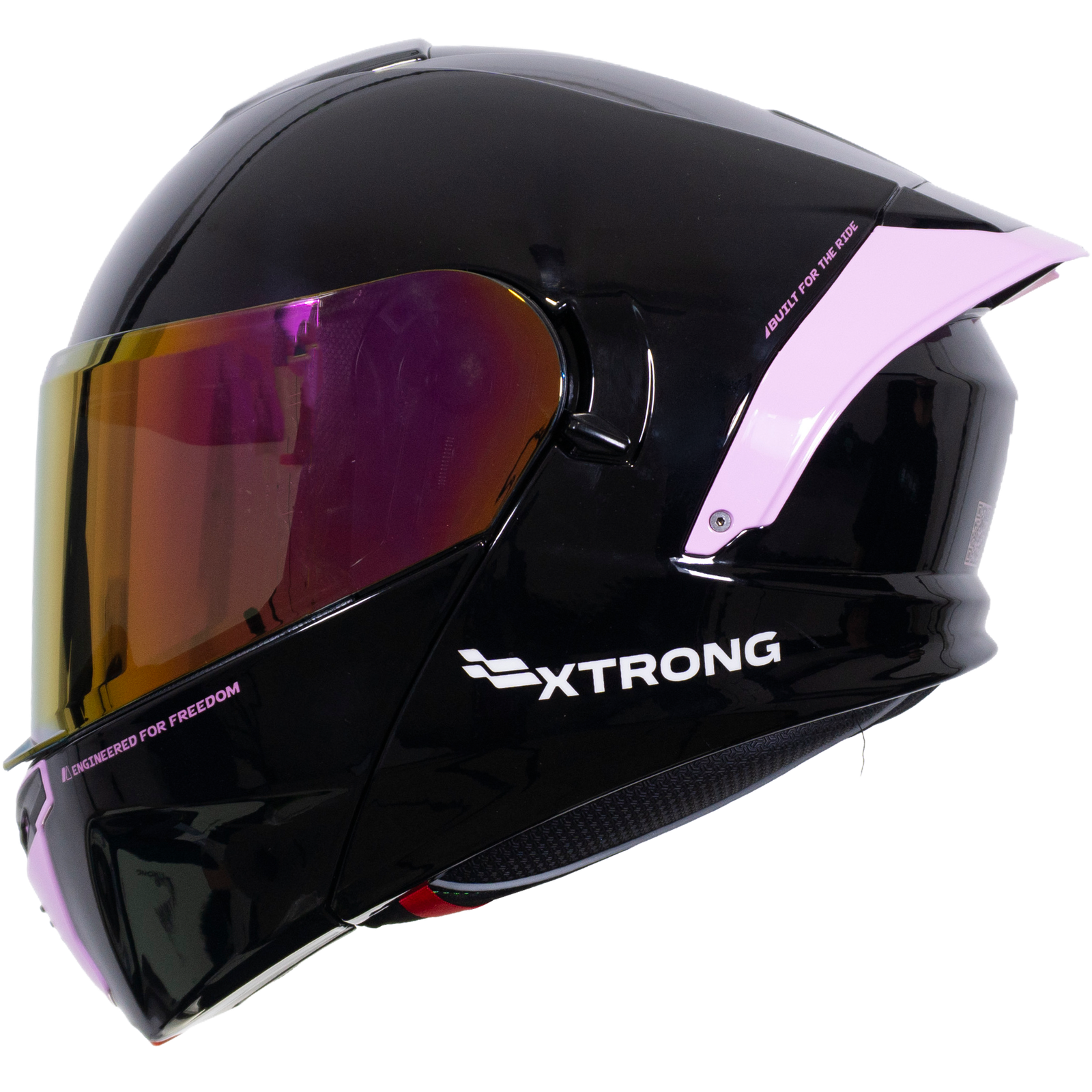 Casco XTR-PHANTOM ECE-2206 Xtrong storm negro-rosado brillo visor morado S - Imagen 5