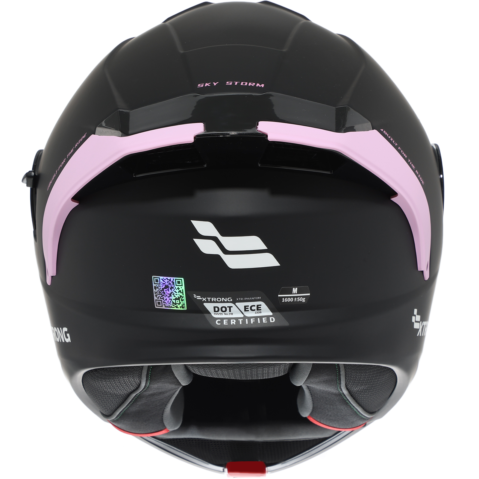 Casco XTR-PHANTOM ECE-2206 Xtrong storm negro-rosado mate visor morado S - Imagen 3