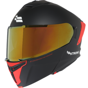 Casco XTR-PHANTOM ECE-2206 Xtrong storm negro-rojo mate visor rojo XL
