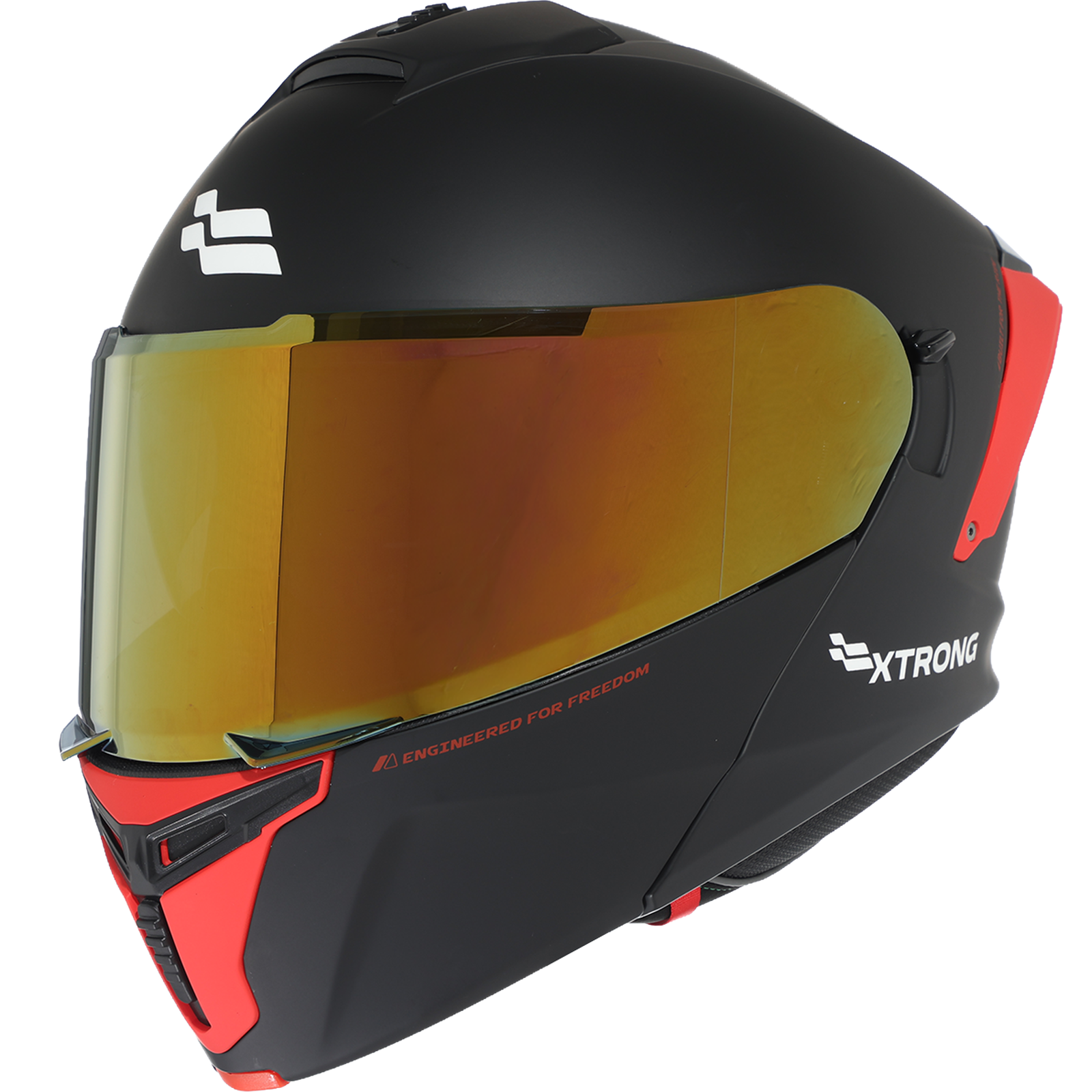 Casco XTR-PHANTOM ECE-2206 Xtrong storm negro-rojo mate visor rojo XL - Imagen 2