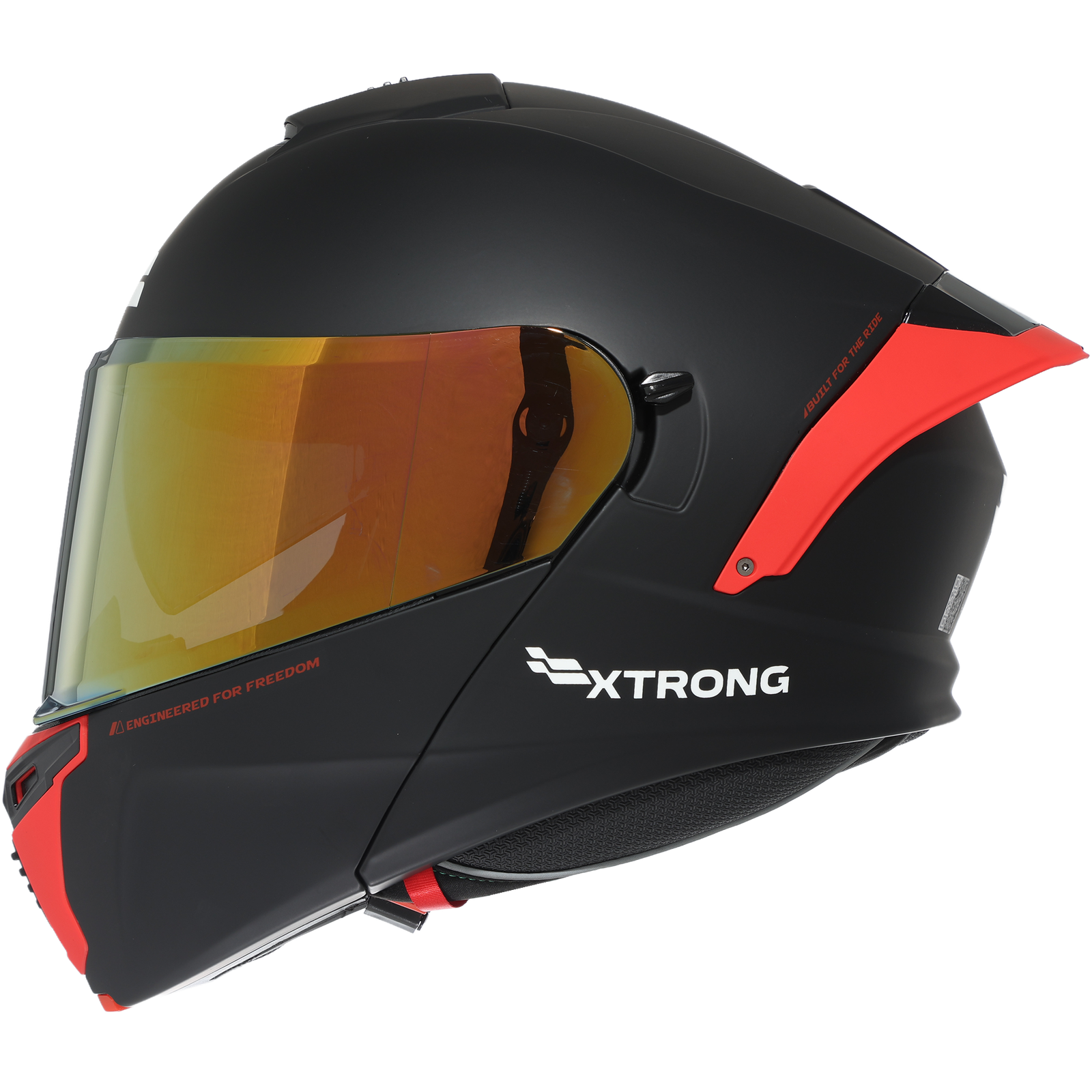 Casco XTR-PHANTOM ECE-2206 Xtrong storm negro-rojo mate visor rojo XL - Imagen 3