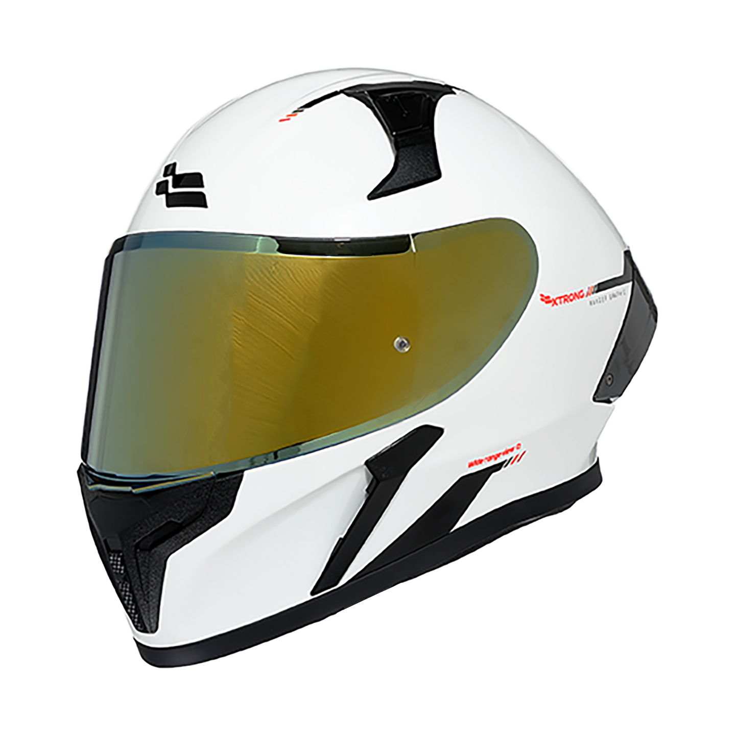 Casco XTR-RANGER ECE-2206 Xtrong racecraft blanco brillo visor dorado L