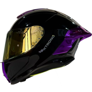 XTR-820 ECE-2206 XTRONG NEGRO BRILLO SP MORADO-CROMADO VISOR MORADO M