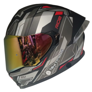 Casco Integral XTR-Z1 Gris-Rojo Talla XL | SKU 17649
