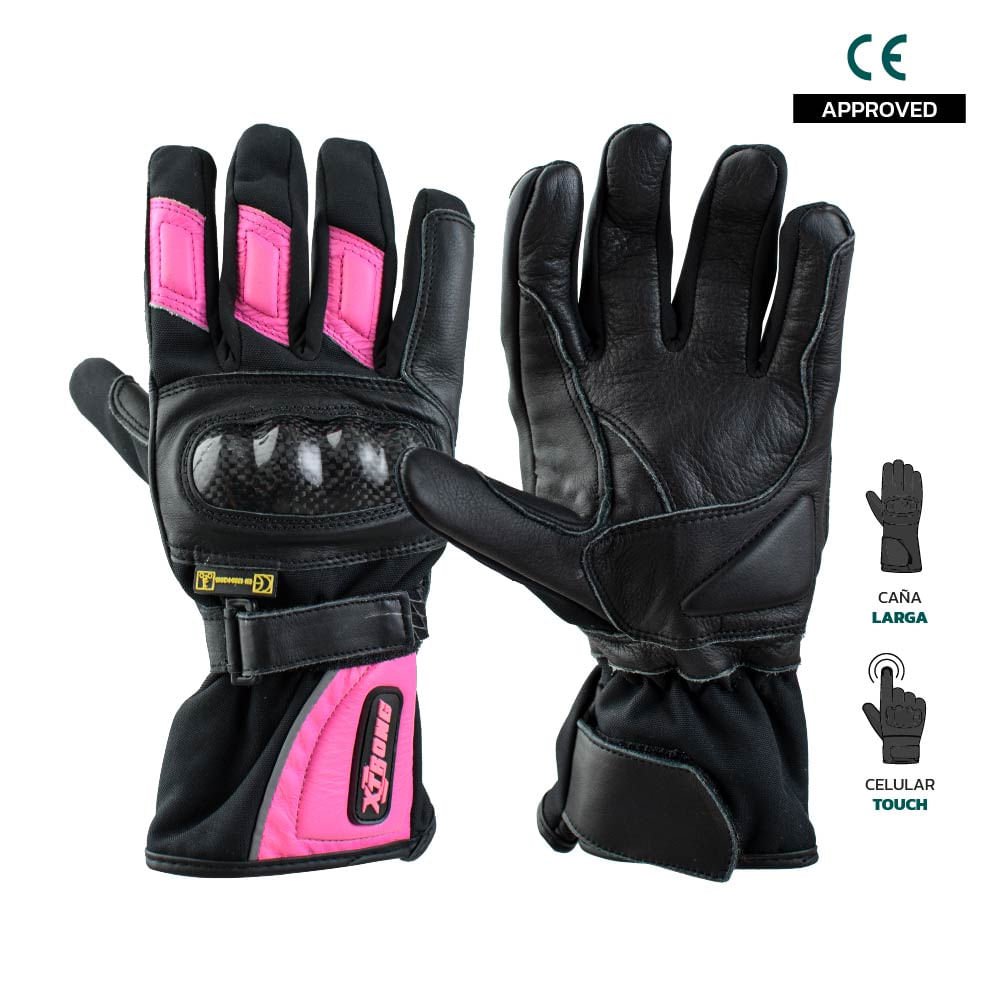 Guantes XTR-4310 Negro-Rosado Talla L | SKU 14724