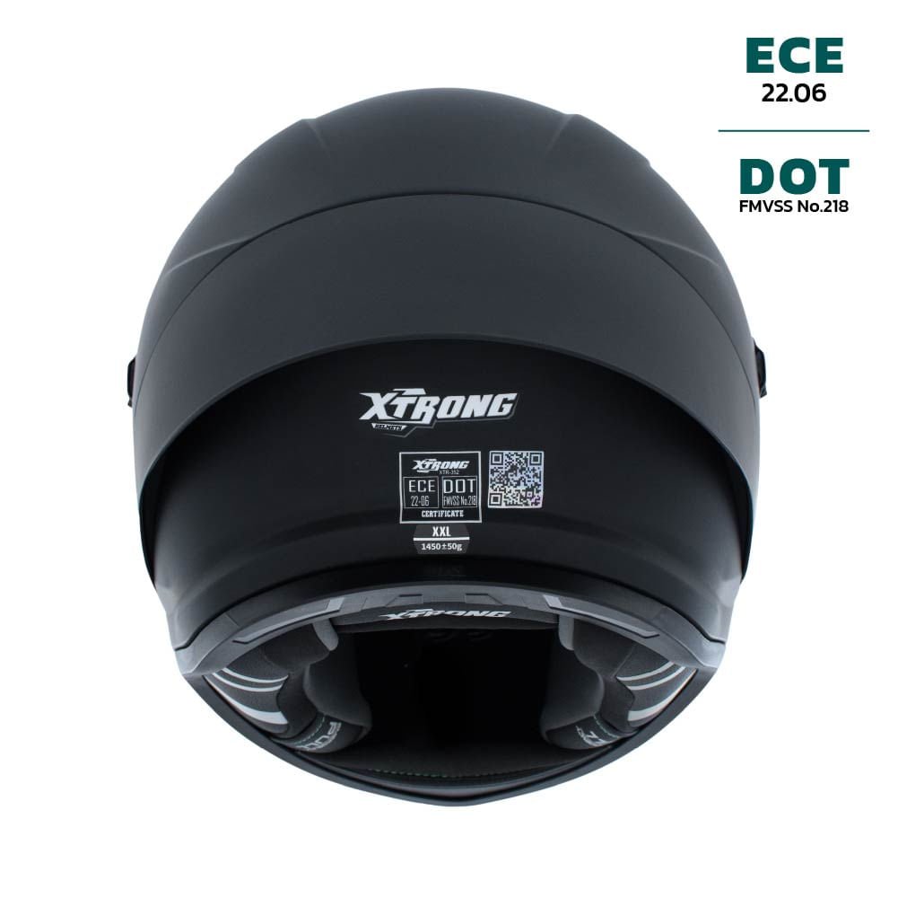 Casco XTR-352R1 SET ECE-2206 Xtrong negro mate SP negro-mate visor plateado XL | SKU16354 - Imagen 3
