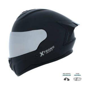 Casco XTR-M70 SET ECE-2206 Xtrong negro mate SP negro-brillo visor plateado XL | SKU16601
