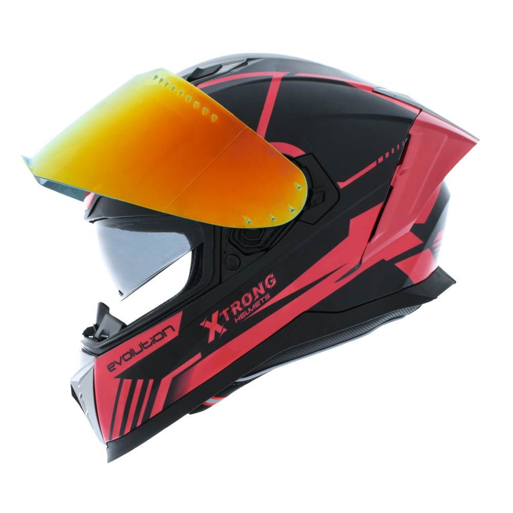 Casco XTR-M69 SET ECE-2206 Xtrong glitch rojo brillo visor rojo XL | SKU16609 - Imagen 5