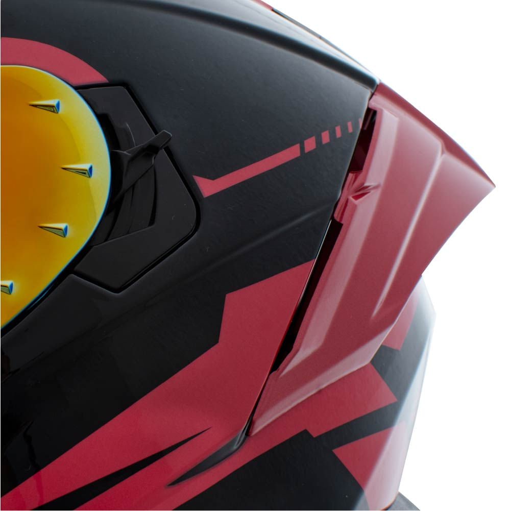 Casco XTR-M69 SET ECE-2206 Xtrong glitch rojo brillo visor rojo XL | SKU16609 - Imagen 8