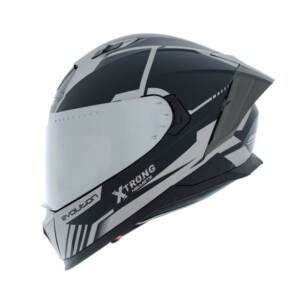Casco XTR-M69 SET ECE-2206 Xtrong glitch gris mate visor plateado XL | SKU16616