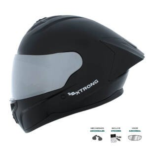 Casco XTR-M70 ECE-2206 Xtrong negro brillo SP negro-brillo visor plateado L | SKU17137