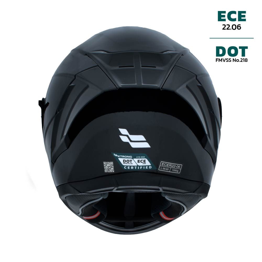 Casco XTR-M69 ECE-2206 Xtrong negro brillo SP negro-brillo visor plateado XL | SKU17142 - Imagen 3