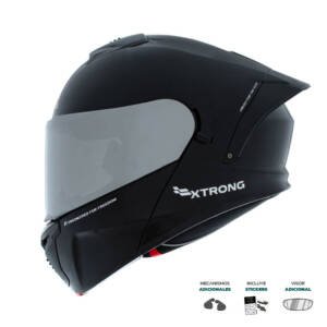 Casco XTR-PHANTOM ECE-2206 Xtrong storm negro brillo visor plateado L | SKU17189