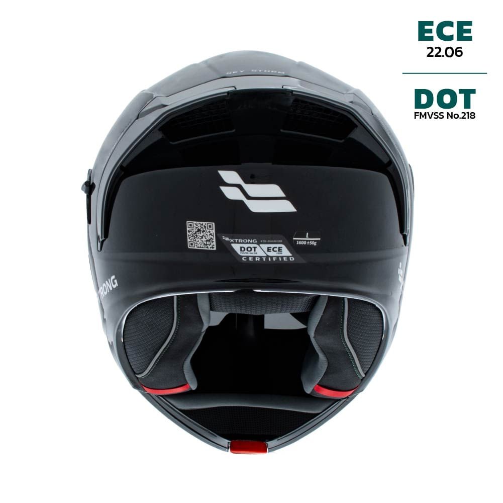 Casco XTR-PHANTOM ECE-2206 Xtrong storm negro brillo visor plateado XL | SKU17190 - Imagen 3