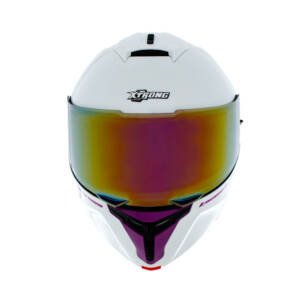 Casco XTR-PHANTOM SET ECE-2206 Xtrong storm blanco-morado brillo visor morado M | SKU17197