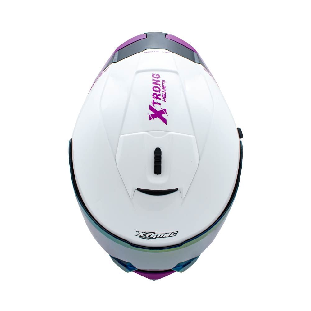 Casco XTR-PHANTOM SET ECE-2206 Xtrong storm blanco-morado brillo visor morado M | SKU17197 - Imagen 4