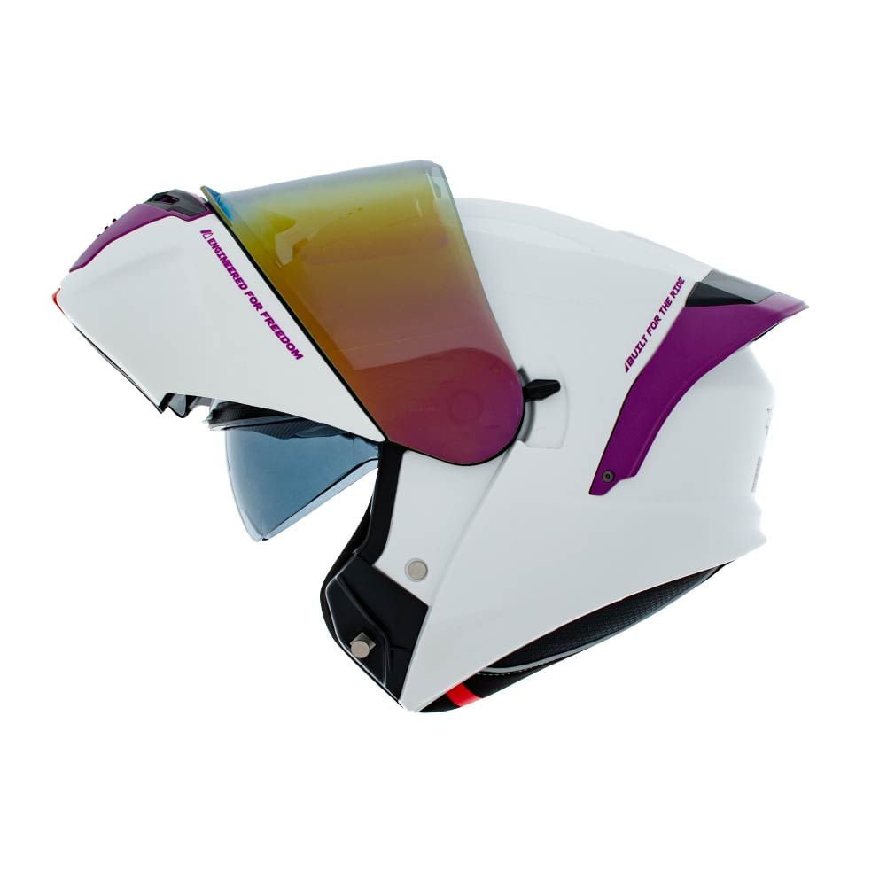 Casco XTR-PHANTOM SET ECE-2206 Xtrong storm blanco-morado brillo visor morado M | SKU17197 - Imagen 5