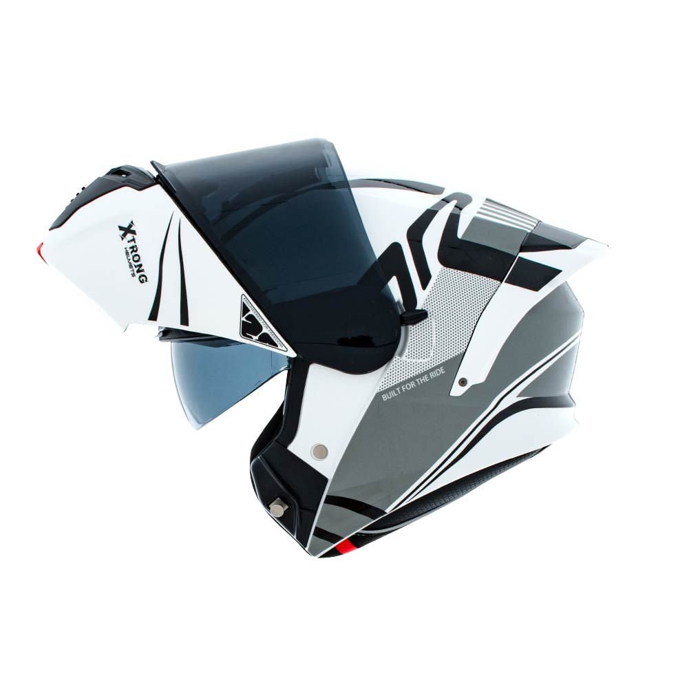 Casco XTR-PHANTOM SET ECE-2206 Xtrong flowing blanco brillo visor humo L | SKU17202 - Imagen 5