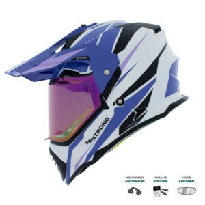 Casco XTR-902 fly blanco morado brillo S | SKU17297