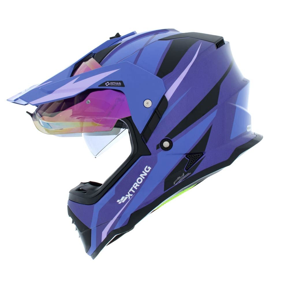 Casco XTR-902 fly negro morado brillo S | SKU17301 - Imagen 5