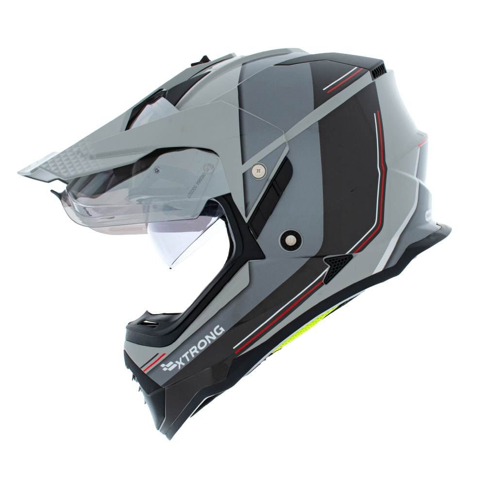 Casco XTR-902 ECE-2206 Xtrong misano ii gris-nardo brillo visor plateado M | SKU17420 - Imagen 5